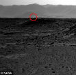 Image of Curiosity recently captures this image that shows light on the ground on Mars. NASA thinks it's just a glint off rock or some other similar anomaly. 