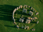 Image of Stonehenge is the center of the most dense complex of Neolithic and Bronze Age monuments in England, including several hundred burial mounds.
