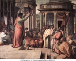Image of St Paul addressing the Athenians on Mars Hill