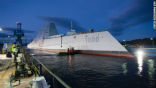 Image of The new destroyer for the navy has a minimum crew of 130, though it is larger than that of a regular destroyer.