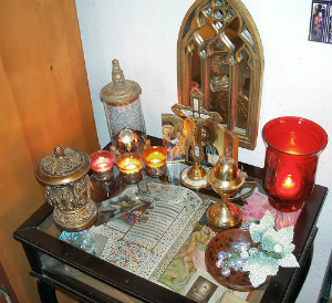 Many Catholic homes have a small altar or devotional corner.