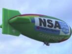 Image of The blimp used by a collection of American organizations to shame the NSA.
