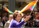 Image of Congresswoman Nancy Pelosi professes to be a Catholic Christian. Yet, she openly rejects the truth as taught by her Church concerning the nature of marriage and the family founded upon it. She is in open dissent and causing scandal to the faithful. 