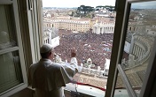 Image of Pope Francis at the Angelus