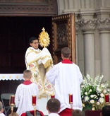 Image of Corpus Christi Procession. We have received the Bread of Heaven. Let us choose to become what we consume. These Feasts are not just rituals on a Church calendar. They are actually invitations to encounter the Lord Jesus Christ, and be changed in the encounter. On this Feast of Corpus Christi, let us ask the Lord to come and take up residence within us anew. Then, let us process into the world waiting to be born again and proclaim the Good News. 