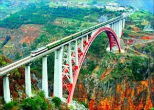 Image of India will complete construction on the world's tallest railway bridge in 2016, which will provide rail connection to the Kashmir valley.