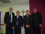 Image of (Pictured: Left to Right - Dirk West, Matteo Callisi, Bishop Tony Palmer, and Deacon Darrell Wentworth) - Faith to Bishop Tony Palmer was a dynamic, lived experience and, as a result, his life built up the whole Body of Christ and tore down the walls some have built to separate us from each other! What a legacy! A true example of living Jesus' prayer in John 17! (Deacon Darrell Wentworth)
