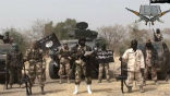 Image of An image of Boko Haram gunmen taken from a video filmed by the terrorist group.