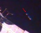 Image of Is this evidence of a UFO? Or perhaps just venting gasses or debris from the ISS?