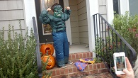 Image of My grandson Noah dressed up as the Incredible Hulk