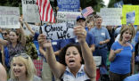 Image of Supporters of the Texas anti-abortion bill which was passed back in July 2013.