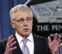 Image of Secretary of Defense Chuch Hagel, often voiced frustration with Obama's administration and foreign policies and was never really admitted into the president's inner circle.