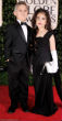 Image of George Clooney and his new wife Amal Alamuddin in tiny form.