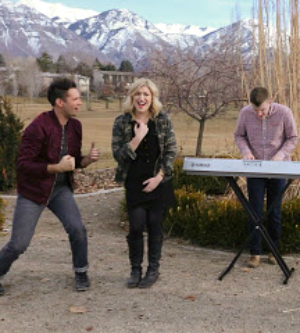 David Osmond, Ashley Hess and Eric Thayne in their love song medley YouTube video.
