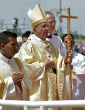 Image of Pope Francis at his open air mass in Samanes Park in Guayaquil, Ecuador.