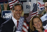 Image of Pictured: Rick and Karen Santorum at campaign launch 