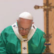Image of Pope Francis delivered mass at New York's Madison Square Garden.