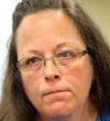 Image of Kim Davis inspires judges to refuse marriage licenses.