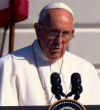 Image of Pope Francis speaks directly at American bishops.