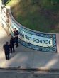 Image of Los Angeles schools on lockdown following bomb threat (KTLA).
