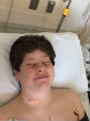 Image of Trevor Sullivan woke from receiving a heart transplant and his words touched the world (Trevor Sullivan/Facebook).