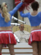 Image of Pope Francis enjoyed a cheer by the American Circus, which performed at the Vatican on Wednesday (Reuters).