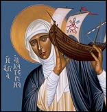 Image of Today, in the Roman Catholic Liturgical Calendar, we commemorate one of the greatest women saints of Christian history, Catherine of Siena.  While praying at Peter's tomb, she experienced the great weight of the Church fall on her shoulders.