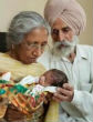 Image of Indian couple has first child in their 70s (YouTube).