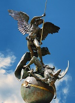 Image of Statue of St Michael slaying the Devil