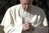 Image of Pope Francis encourages prayer (CNS).