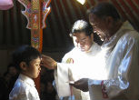 Image of Mongolia gets its first native priest.