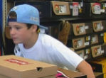 Image of Gunner Robinson continues to donate shoes for kids (Madison Morgan).