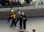 Image of Elderly woman stuns crowd.