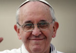 Image of Pope Francis makes surprise visit to Vatican Gardens.