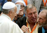 Image of Pope Francis always has time for the poor, the broken and the homeless.