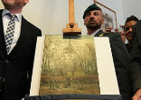 Image of Van Gogh paintings recovered by anti-Mafia police (EPA).