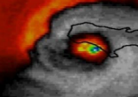 Image of Pope Francis prays for victims in Hait from Hurricane Matthew.