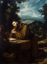 Image of Francis of Assisi in prayer