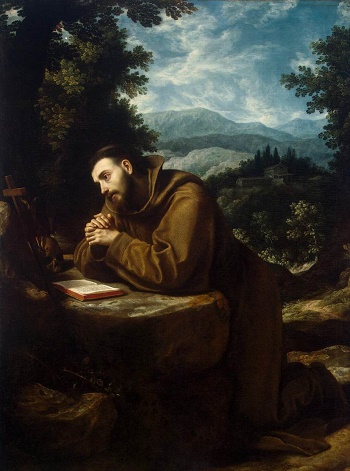 Francis of Assisi in prayer