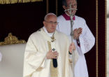 Image of Pope Francis canonizes seven new Saints.