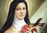Image of Pope Francis calls us to be more like St. Therese of Lisieux.