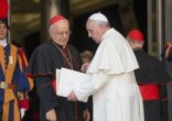Image of Pope Francis delivers a warning to Cardinals.