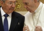 Image of Pope Francis talks Cuban President Raul Castro into showing mercy to nearly 800 prisoners (CNS).