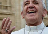 Image of Pope Francis reminds us to always smile - even through the difficult times.