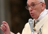 Image of Pope Francis tells CEOs to empower the poor.