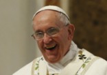 Image of Pope Francis encourages us to promote joy.