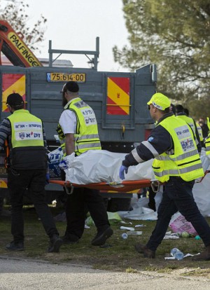 Four people were slaughtered when the truck hit them (EPA).