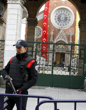 Turkey ups its security at churches but patrons are still too afraid to attend.