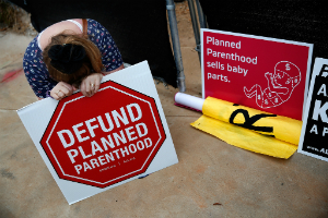 Republicans are about to exercise their right to choose and abort Planned Parenthood.