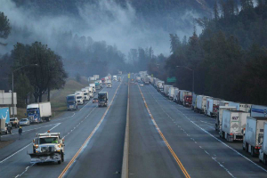 A portion of the I-5 is closed as crews struggle with clearing snow from a mountain pass.